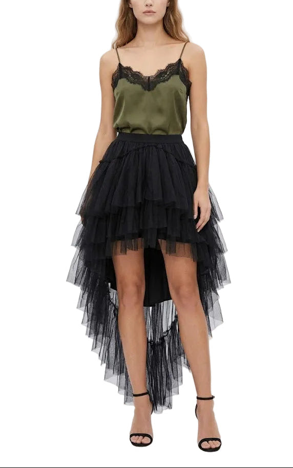 Actitude by Twinset Falda Tul Volantes High-Low