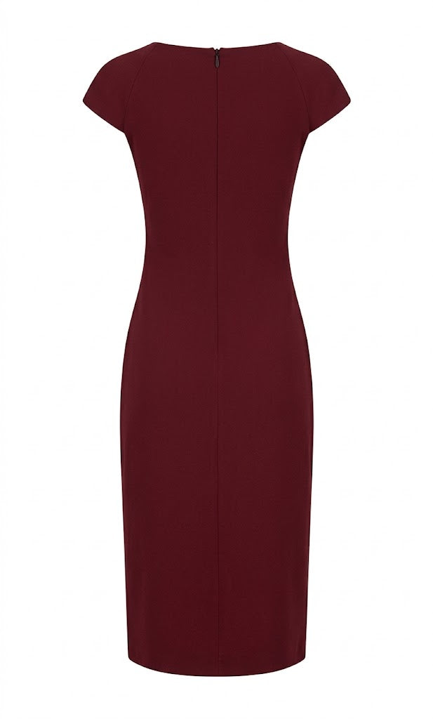 PINKO Astrid Abito Vestido Midi Burdeos