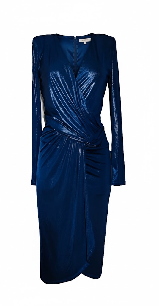 Guess Vestido Azul Metálico