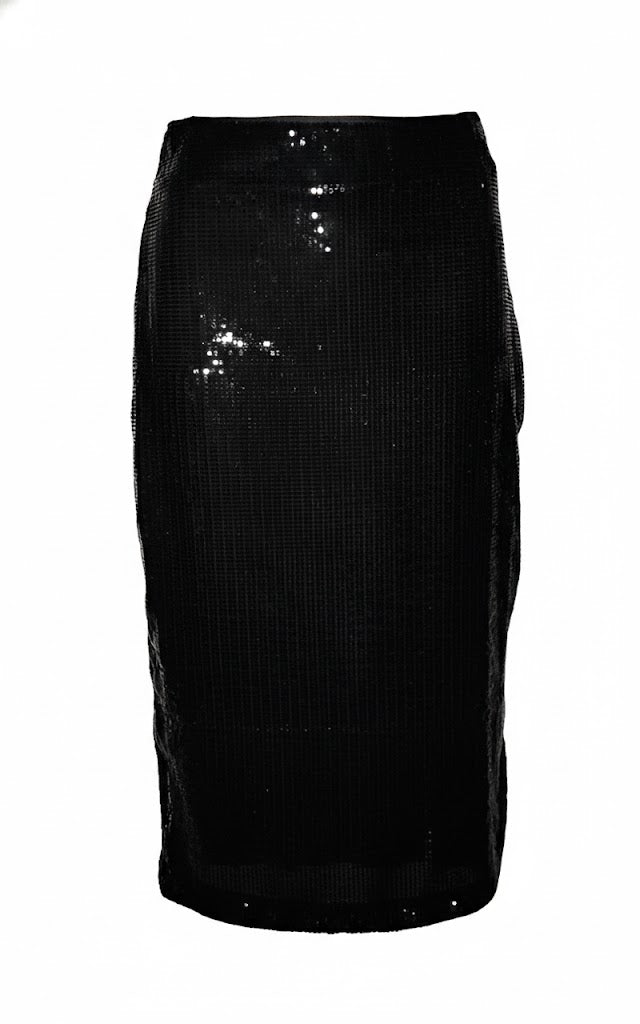 Guess Falda de Lentejuelas Negras